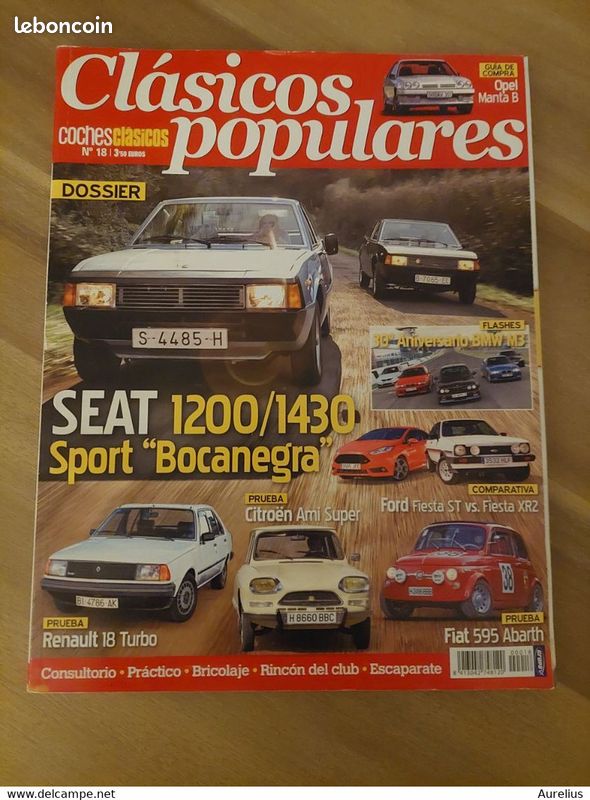 Clásicos populares 18 - Spécial SEAT 1200 - Renault LT 18 - Citroën Ami - Opel Manta - Ford Fiesta (image 1)