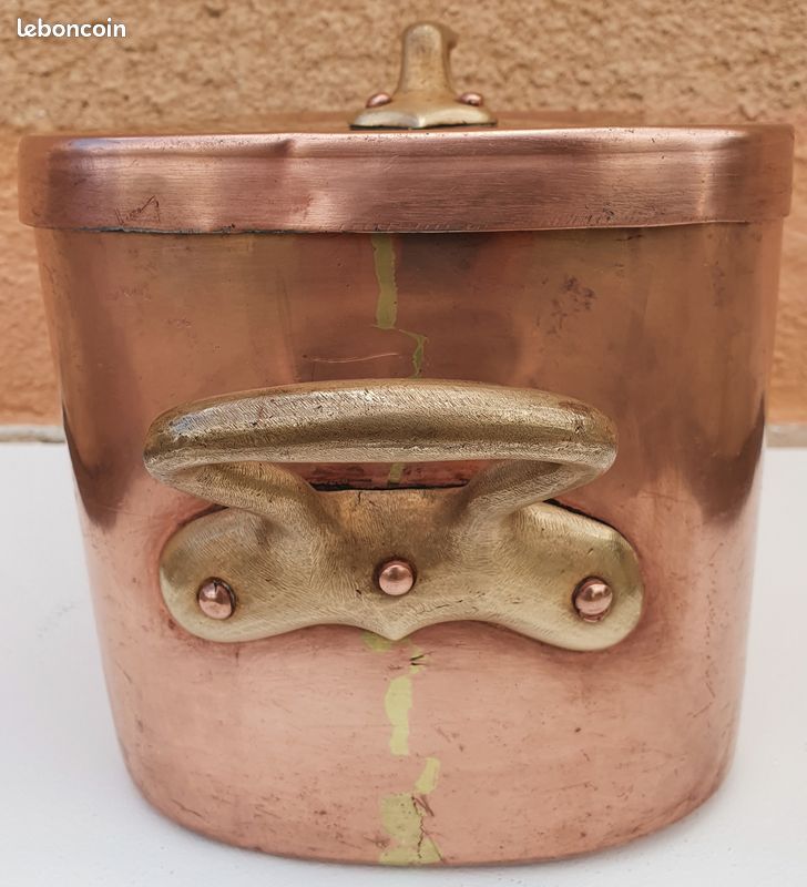 L. ALTIER Braisière en cuivre étamé 5.3 kg ancienne (image 10)