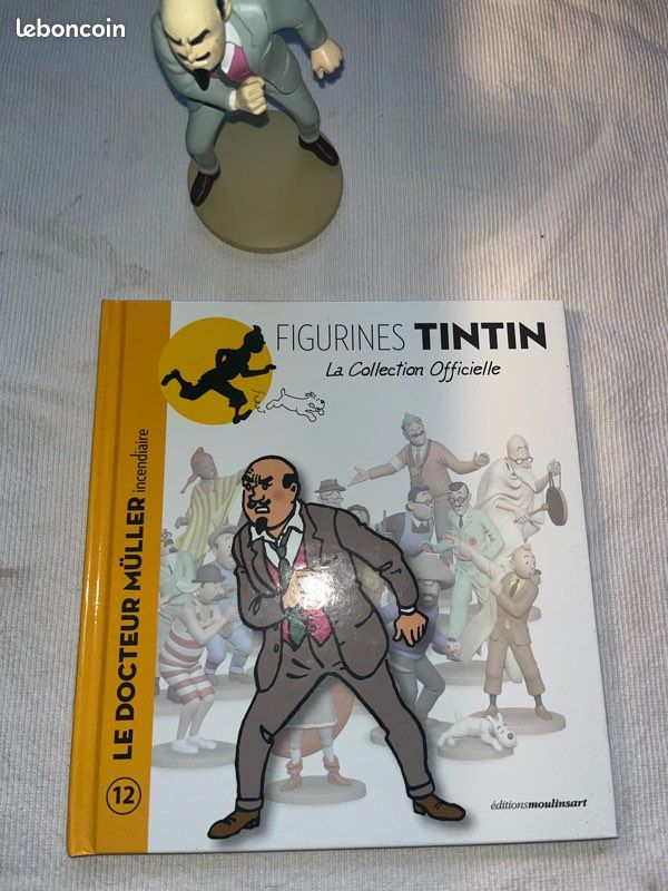 Figurine Tintin Le Docteur Muller N°12 Collection Officielle - Occasion Très Bon état, Résine