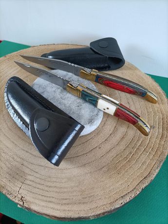 couteau à huitre manche en bois personnalisé avec garde