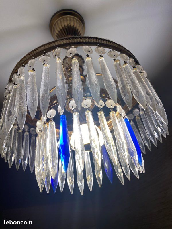 Pampille Lustre Et Octogon 2cm Large – Cristal Transparent Occasion