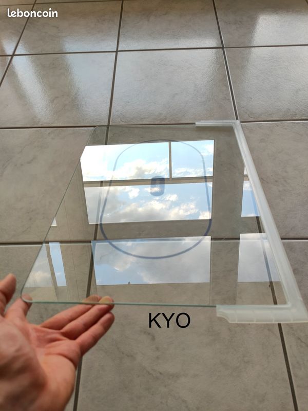 Whirlpool clayette étagère en verre transparent, bords plastique, 481245088282, réfrigérateur-congélateur combiné ARC6428 - Très bon état (image 7)