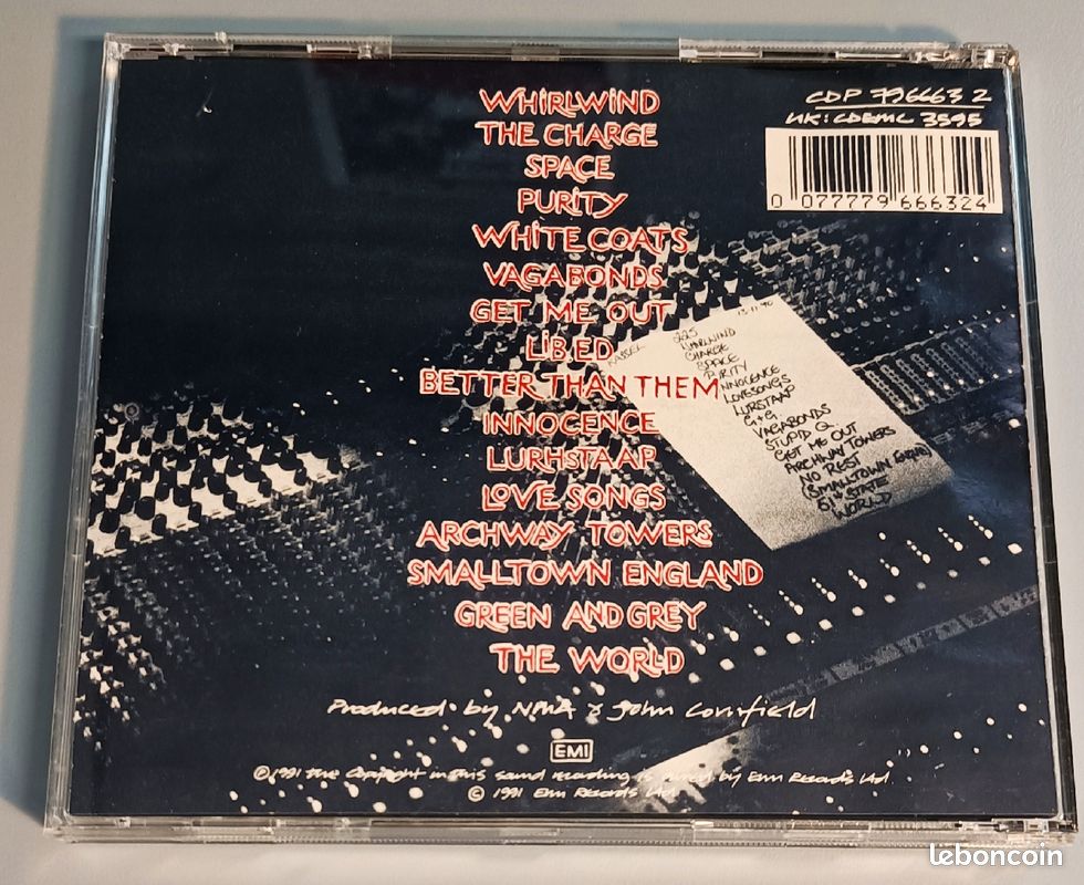 CD "Raw melody men" de New model army (image 2)