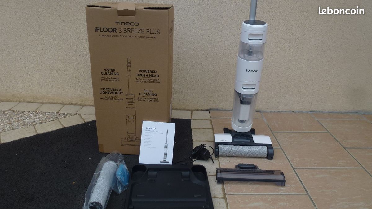Tineco IFloor 3 Breeze Plus - Laveur & Aspirateur De Sol 2-en-1 Sans Fil - Séchage Ultra-rapide, Sans Traces - Parfait Pour Sols Durs