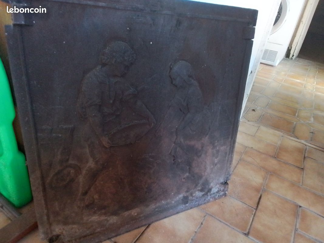 Plaque de cheminée en fonte.Pour cheminée insert ou barbecue (image 4)
