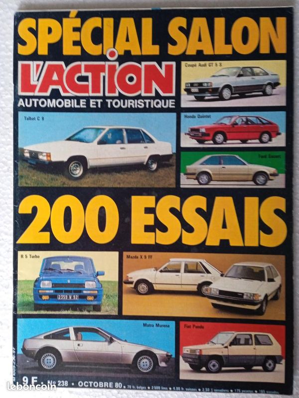 1980- Oct._" L' ACTION" Spécial SALON- Parfait état_ 200 essais (image 1)