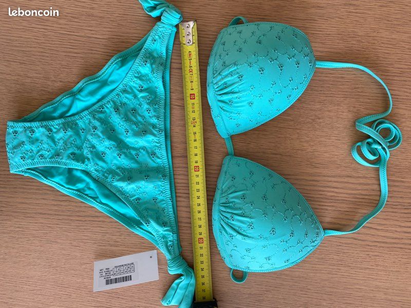 Bikini triangle push up bleu mint T44 XXL (image 10)