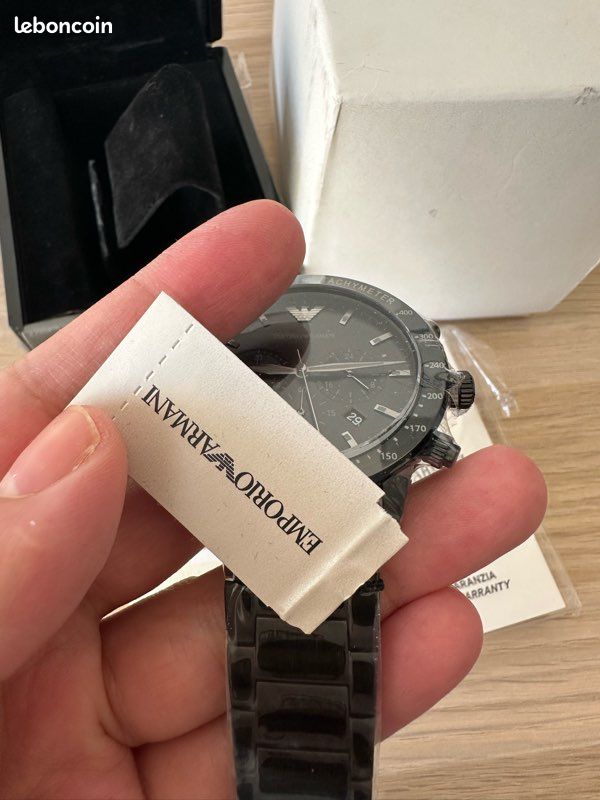 Montre Emporio Armani black noir neuf (image 15)