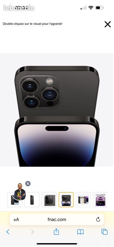 IPhone 14 pro max noir 128 g neuf (image 2)