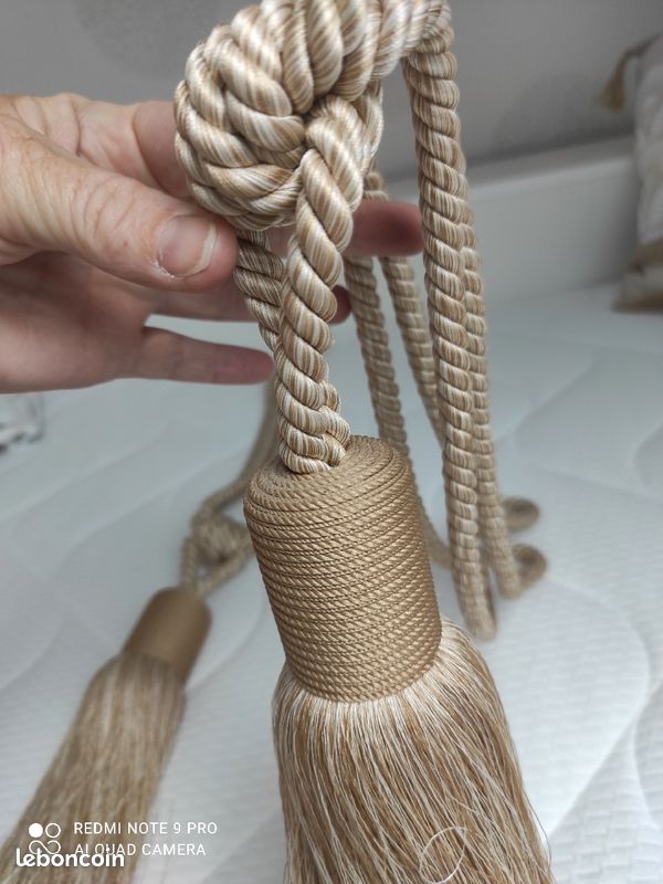 Embrasse rideaux grande taille beige (image 6)
