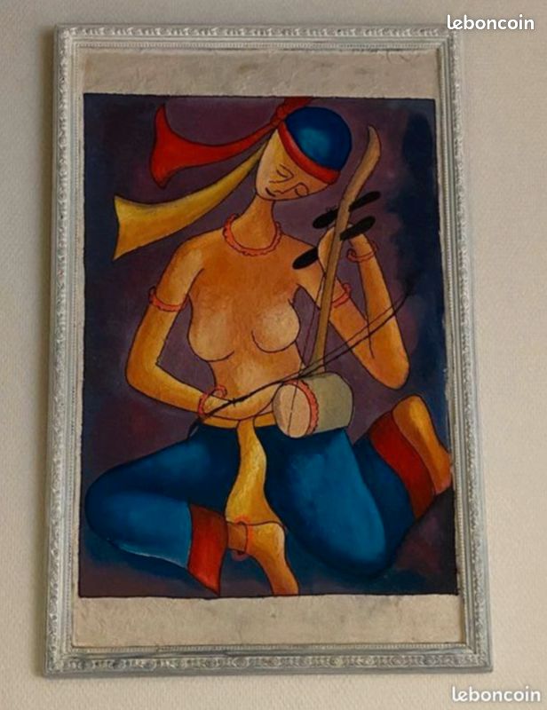 Toile peinture déco musicienne (image 1)