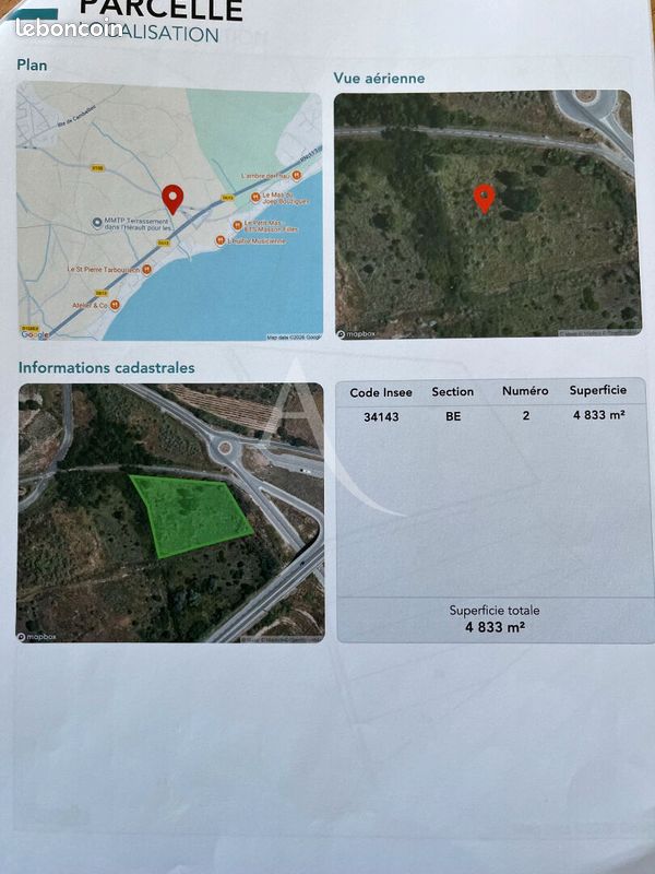 Terrain 4833 m² · à Loupian · 16 000 €