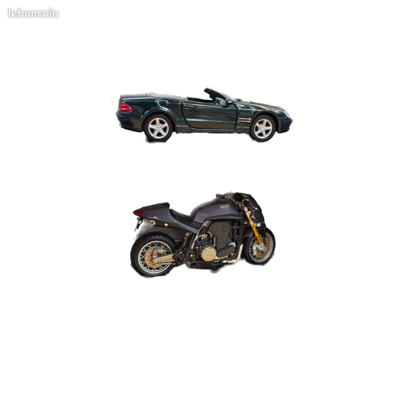 Pack 2 Vehicules Maisto Dream Team Mercedes SL + Munch Mammut Moto - Occasion Vérifiée (image 8)