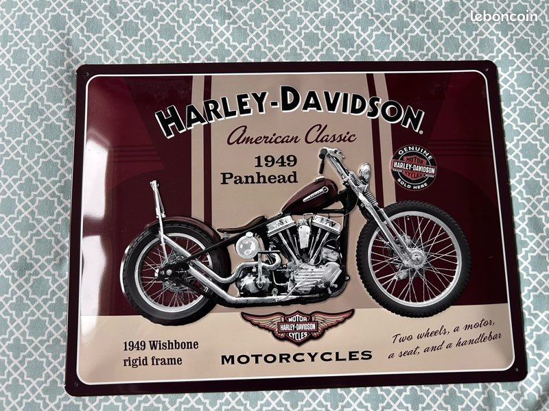Plaque décorative métal Harley Davidson motorcycles (image 1)