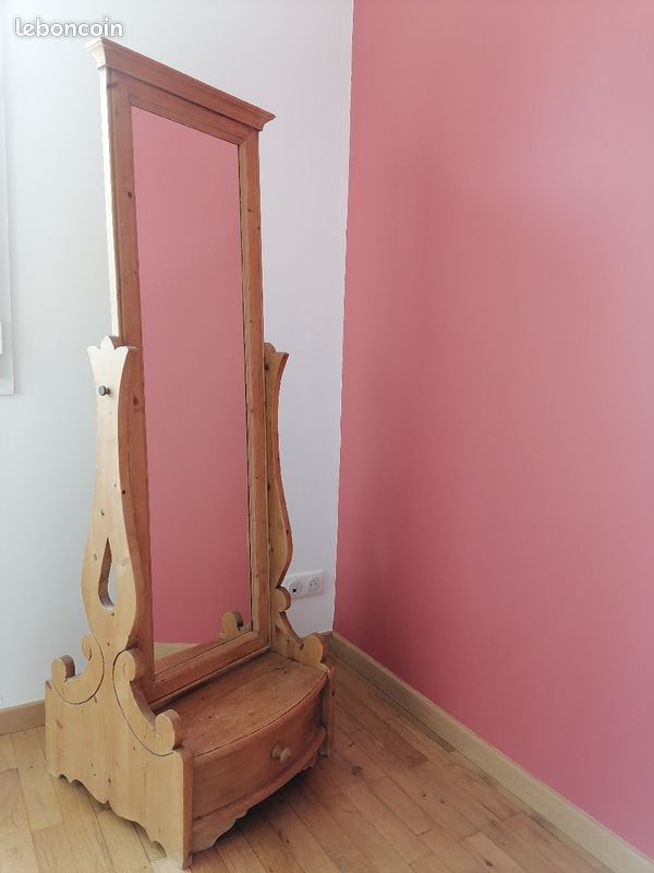 Miroir Psyché Bois Interiors avec tiroir (image 1)