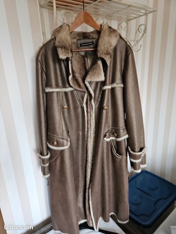 Manteau long marron T 40 et dieu créa la femme (image 8)