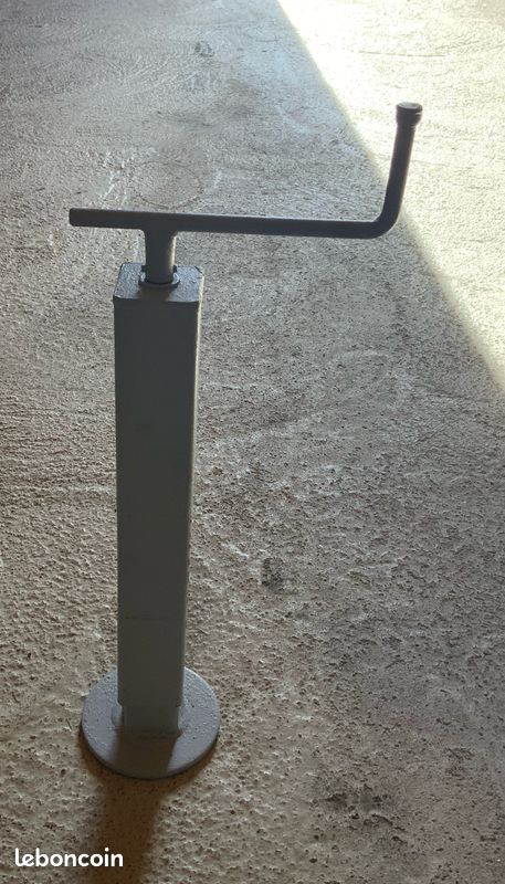 Béquille Support Remorque 60cm 150kg - Pied Stabilisateur Avec Poignée Et Collerette Boule 48mm