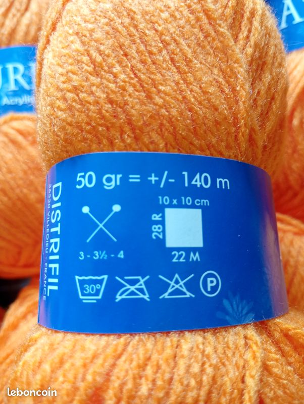 Lot n°1 : 24 pelotes orange fluo neuves (image 2)