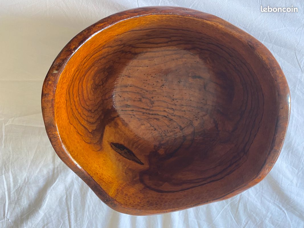 Grand saladier en bois d'olivier naturel (image 3)