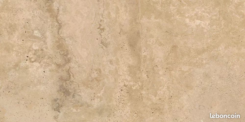 Carrelage haut de gamme beige effet travertin nuance (image 3)