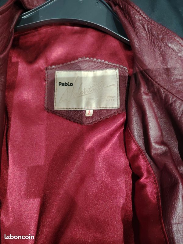 Veste en cuir Pablo Valentino (image 3)