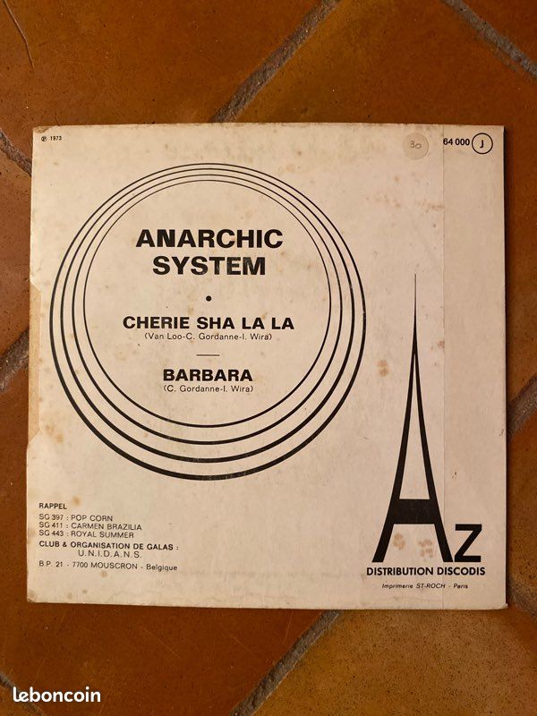 Vinyle Anarchic System – Cherie Sha La La (image 2)