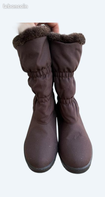 Bottes hiver femme - Marron chocolat - DAMART - Pointure 39 - État neuf (image 1)