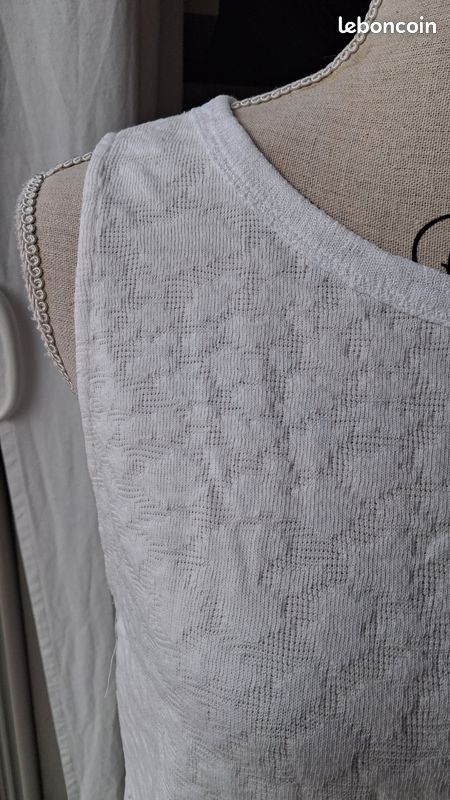 Débardeur coton et dos mousseline ouvert zara 38 (image 6)