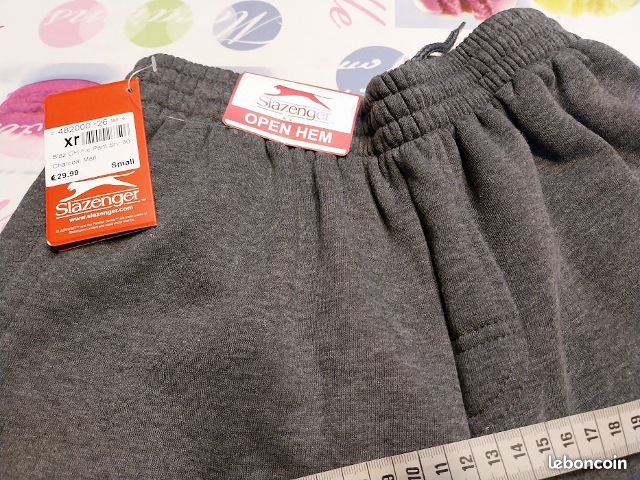 Pantalon de jogging taille S marque Slazenger gris unisex valeur 29.99euros coton polyester (image 5)