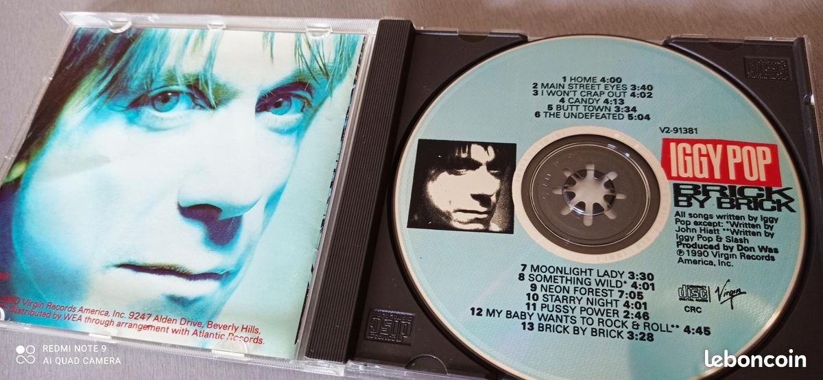 CD audio - IGGY POP - Brick by Brick - Picture Disc Pressage US 1990 - en très bon état (image 1)
