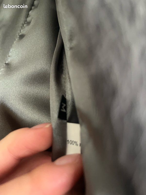 Manteau en fourrure de lapin grise (image 14)