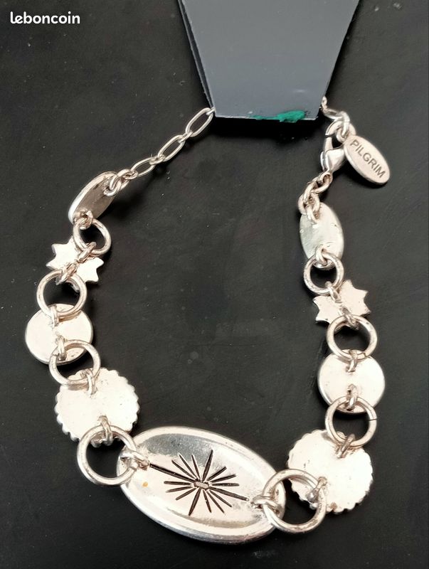 Alex & Ani Ton Argenté Pendantes Breloque Initiale Lettre C Extensible