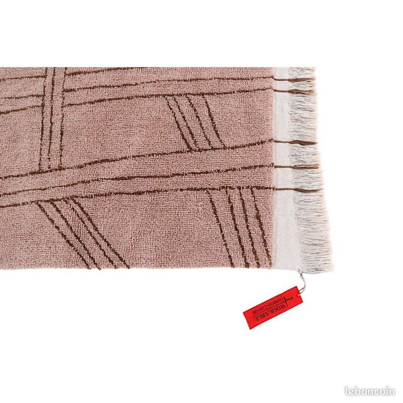 Tapis en laine lavable en machine ethnique pour salon Shuka Rose 200x300 (image 4)