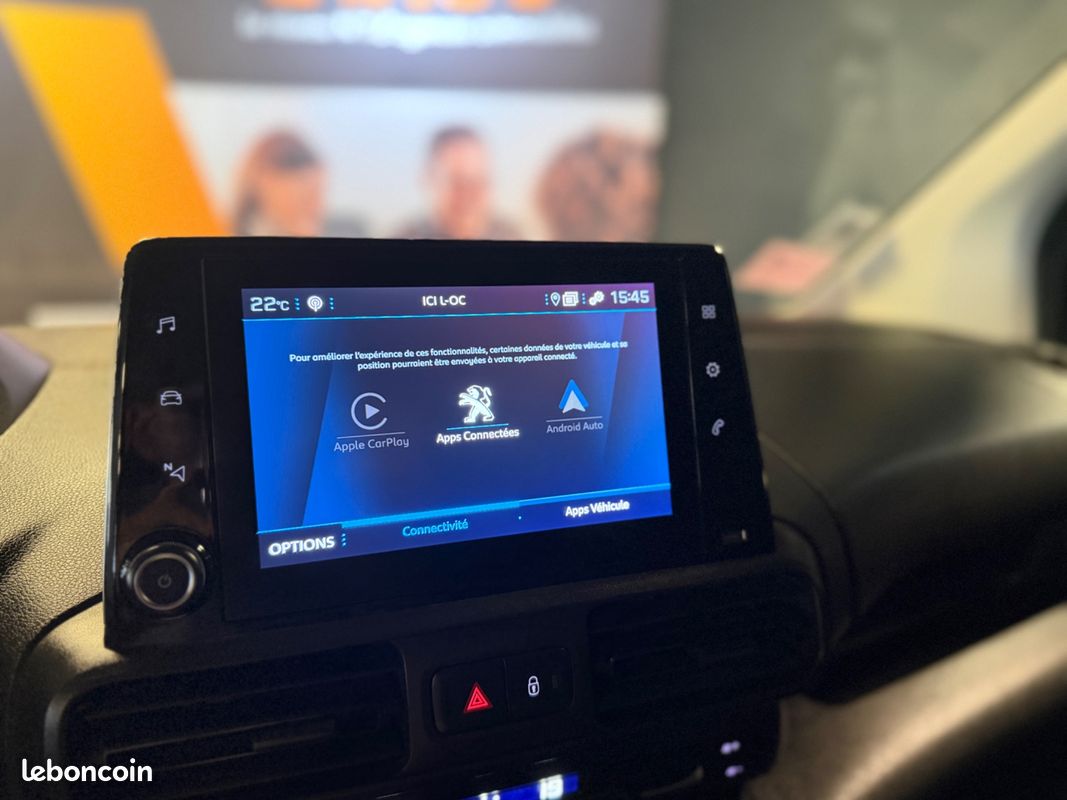Peugeot partner vu fourgon 1.5 bluehdi 130 1000kg l1 m 10409 ht / attelage / caméra de recul (image 11)