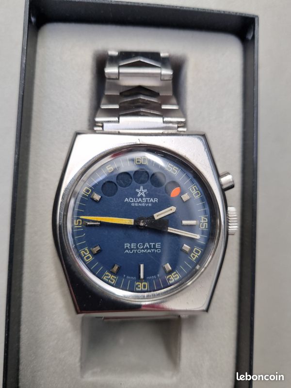 Montre Aquastar Regate Chronographe Lemania 1345 (image 1)