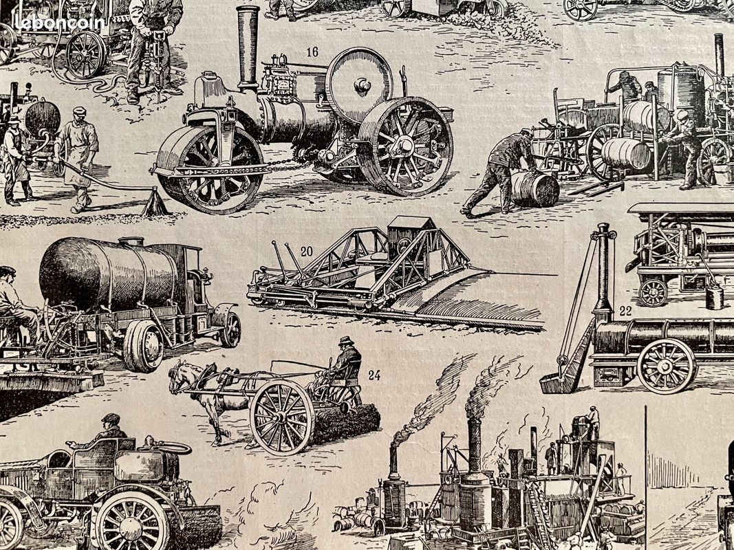 Lithographie sur les routes et chaussées - 1920 (image 3)