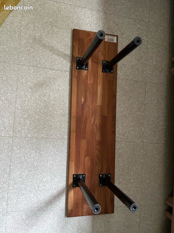 Mini banc artisanal en teck (image 3)
