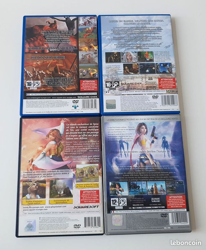 Lot De 3 Jeux PS2 : Final Fantasy X, X-2 Et XII – Édition PAL (France)