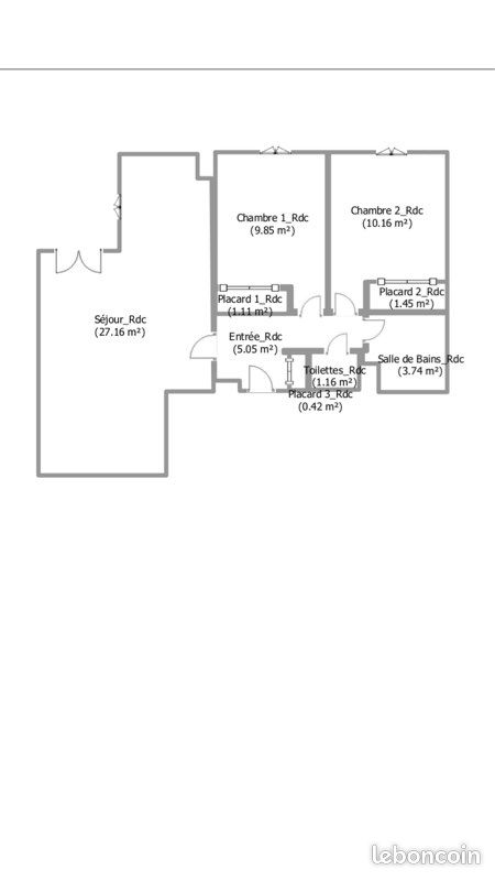 Appartement 3 pièces 69 m² · à Boé · 69 m² · 130 000 €