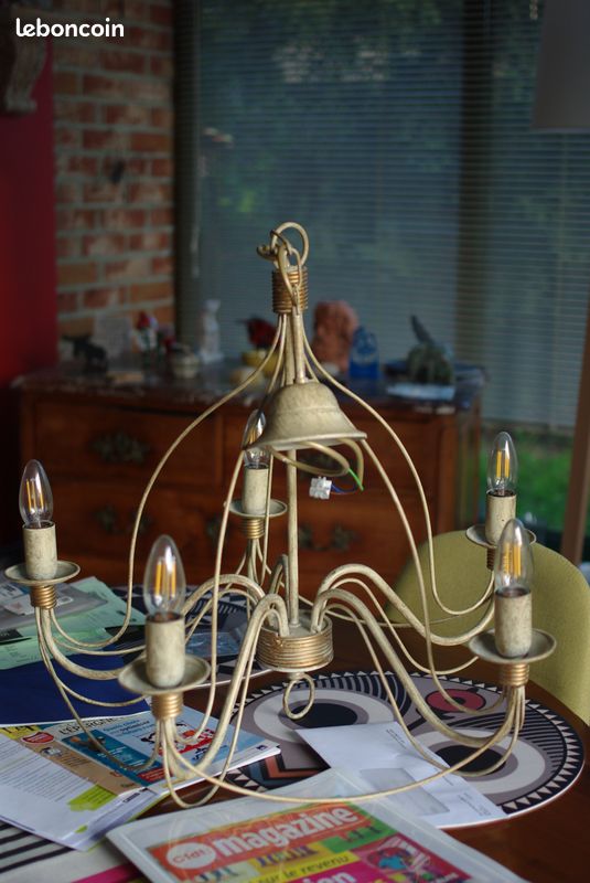 Lustre métal 5 branches (image 3)