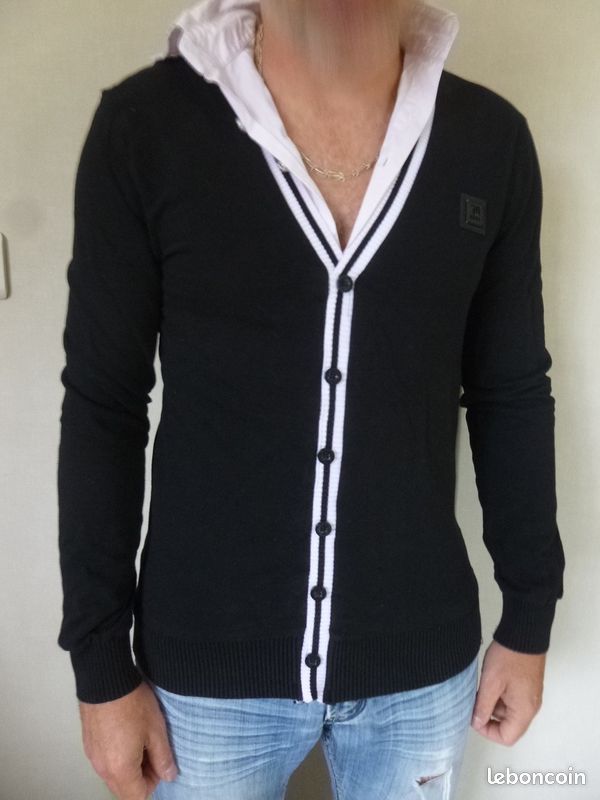 Pull noir - Col en V - Coolcat (image 1)