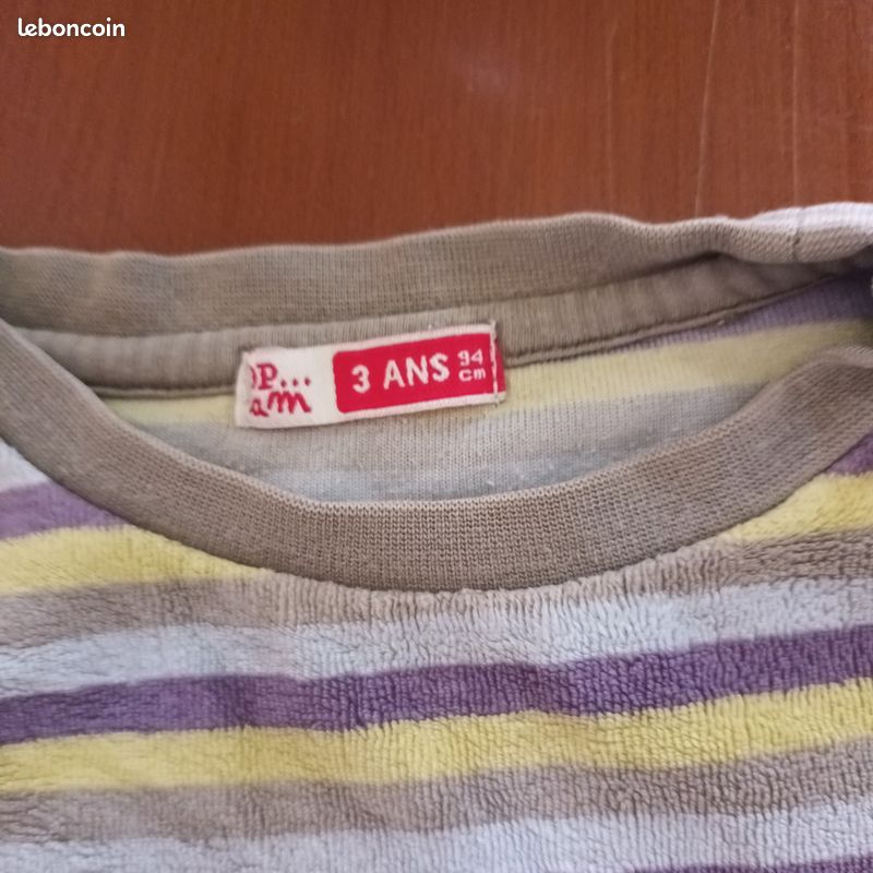 Pyjama velours DPAM 3 ans (image 2)