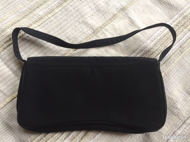 Sac à main pochette soirée noir pailleté TBE (image 2)