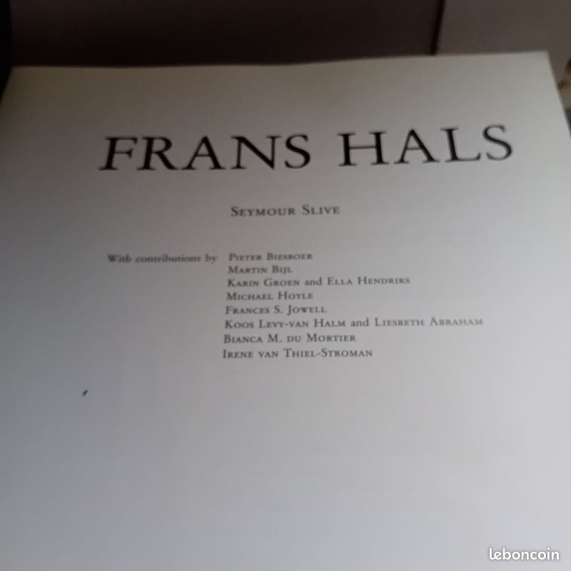 Seymour Slive "Frans Hals", catalogue exposition, PEINTURE HOLLANDAISE PORTRAITS (image 2)