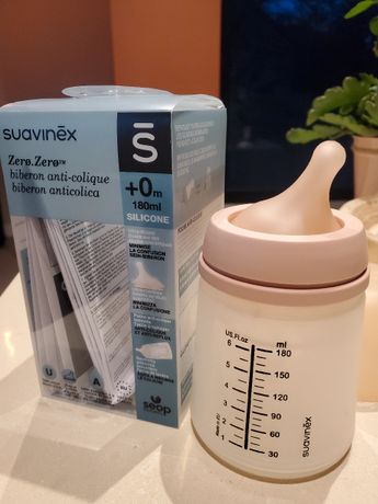 Biberon Suavinex 360 ml pour bébés de +6 mois, flux dense,  jaune(Reconditionné)