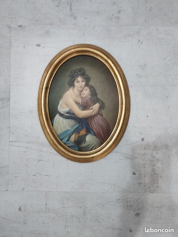 Grand tableau de charme, romantique, classique reproduction d'une peinture d'Elisabeth Vigée Lebrun (image 6)