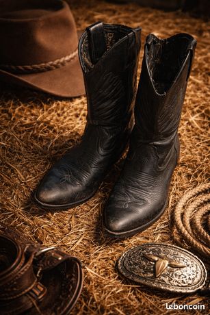 Bottes Cowboy Enfant Durango Rebel – Cuir, Vert, Pointure 3.5 (EU 35)
