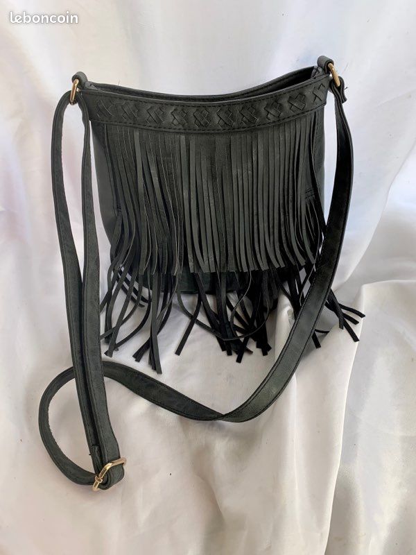 Sac à bandoulière à franges (image 1)