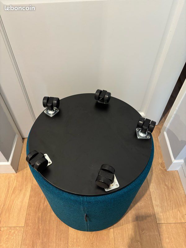 Pouf bleu canard (image 3)