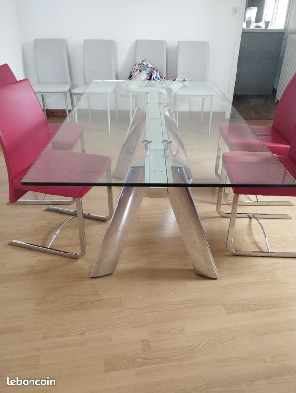 Grande table en verre (image 1)